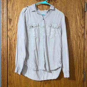 American Eagle gray solid flannel